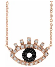 Load image into Gallery viewer, Evil Eye Necklace Diamond Necklace

