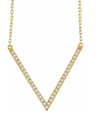 Load image into Gallery viewer, V Diamond Necklace
