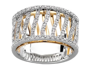 Two-Tone Diamond Anniversary Ring