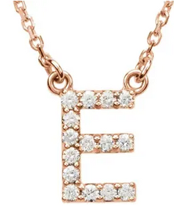 Diamond letter initial necklace