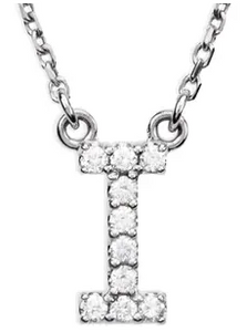 Diamond letter initial necklace