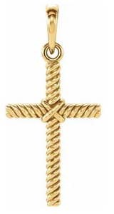 Rope Cross Religious Pendant