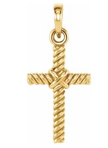 Rope Cross Religious Pendant