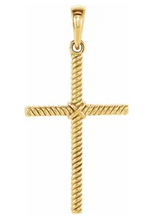 Load image into Gallery viewer, Rope Cross Religious Pendant
