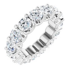 Load image into Gallery viewer, Round Diamond U-Prong Eternity Band
