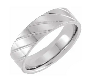 The Frank Grooved Men’s Wedding Band