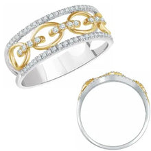 Load image into Gallery viewer, Elegant Diamond Chain Link Ring
