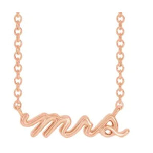 mrs Personalized Necklace