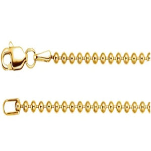 Gold Hollow Bead Chain Unisex