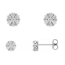 Load image into Gallery viewer, The Elise Diamond Cluster Earrings
