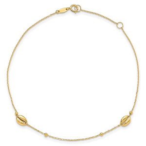 Sea Shell Gold Bead Anklet