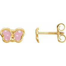 Load image into Gallery viewer, Pink Butterfly Earrings Youth
