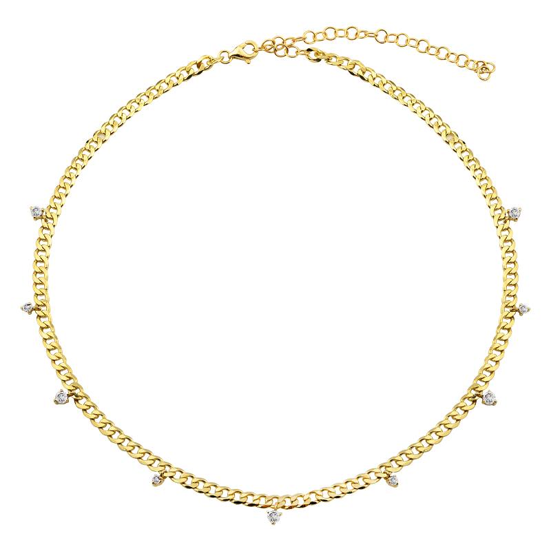 Cuban Diamond Dangle Necklace