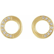 Load image into Gallery viewer, Diamond Circle Earrings
