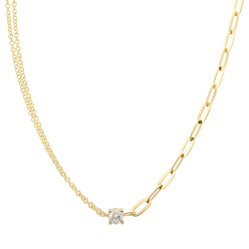 Clara Half & Half Diamond Chain Bracelet or Necklace