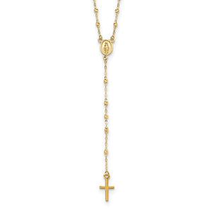Diamond Cut Rosary Necklace