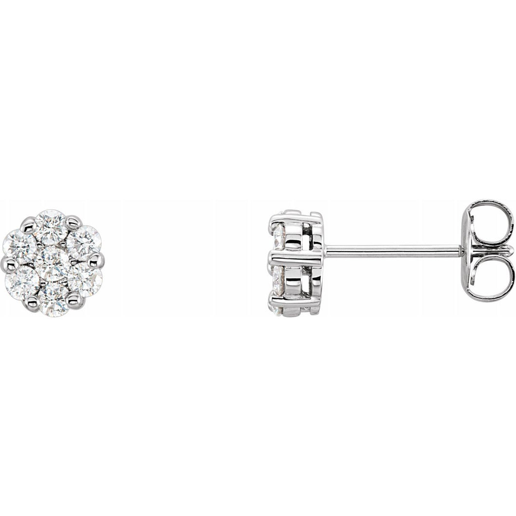 The Elise Diamond Cluster Earrings