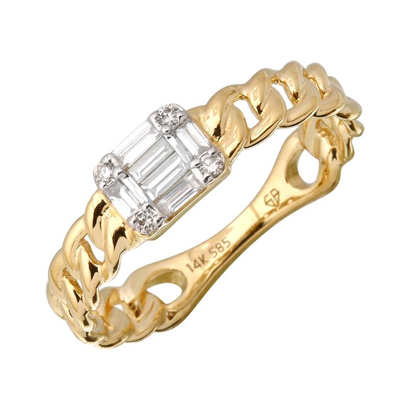 Emily Diamond Chain Link Ring