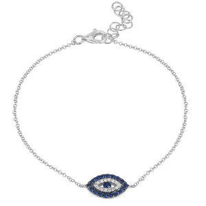 Evil Eye Sapphire and Diamond Bracelet