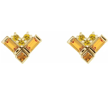 Load image into Gallery viewer, Yellow Multi Gemstone Earrings
