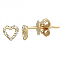 Load image into Gallery viewer, Diamond Heart Earrings
