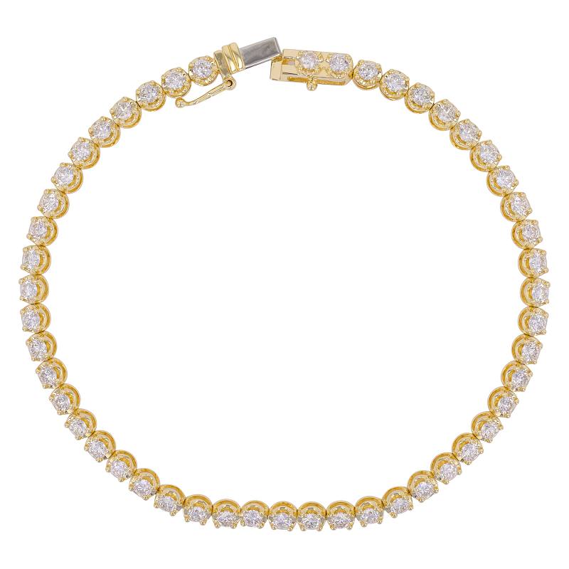 Crown Diamond Tennis Bracelet