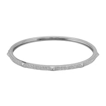 Load image into Gallery viewer, Zana Triple Row Diamond Pyramid Bangle
