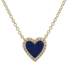Load image into Gallery viewer, Heart Gemstone and Diamond Necklace
