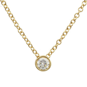 Solitaire Bezel Diamond Necklace – Diamonds on Diana