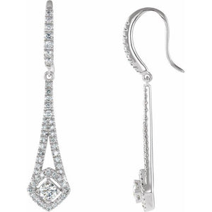 Diamond Drop Chandelier Earrings