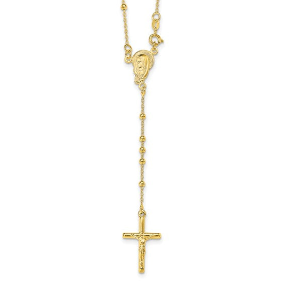 Gold-Plated Rosary Necklace