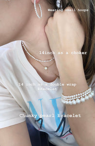 Freshwater Pearl Choker or Double Wrap Bracelet