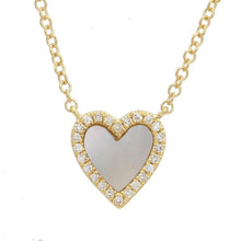 Load image into Gallery viewer, Heart Gemstone and Diamond Necklace
