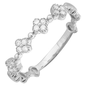 Flora Diamond Stackable Ring