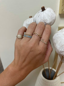 Kristine Diamond Chain Link Ring