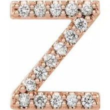 Load image into Gallery viewer, Initial Diamond Letter Earring
