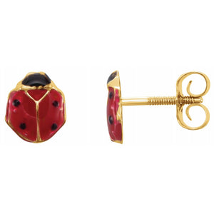 Red Ladybug Earrings Youth