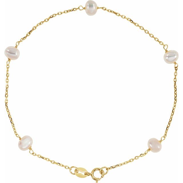 Pearl Station Bracelet or Necklace