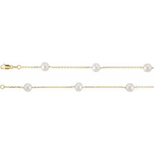 Pearl Station Bracelet or Necklace