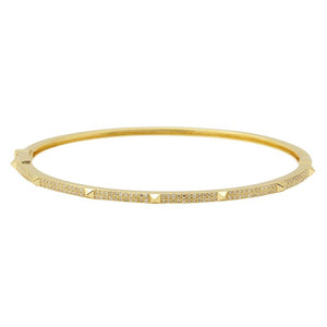 Zoya Double Row Diamond Pyramid Bangle