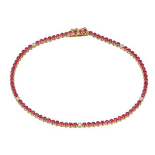 Load image into Gallery viewer, Diamond and Gemstone Tennis Bracelet
