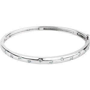 Scattered Thick Diamond Bangle 1/2ct
