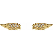 Load image into Gallery viewer, Diamond Angel Wing Religious Earrings
