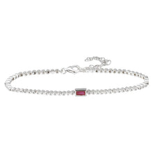 Load image into Gallery viewer, Diamond and Ruby Tennis Bracelet
