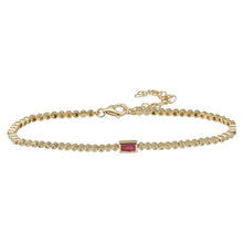 Load image into Gallery viewer, Diamond and Ruby Tennis Bracelet

